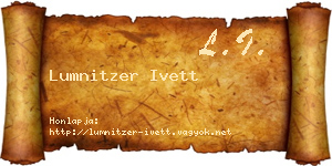 Lumnitzer Ivett névjegykártya